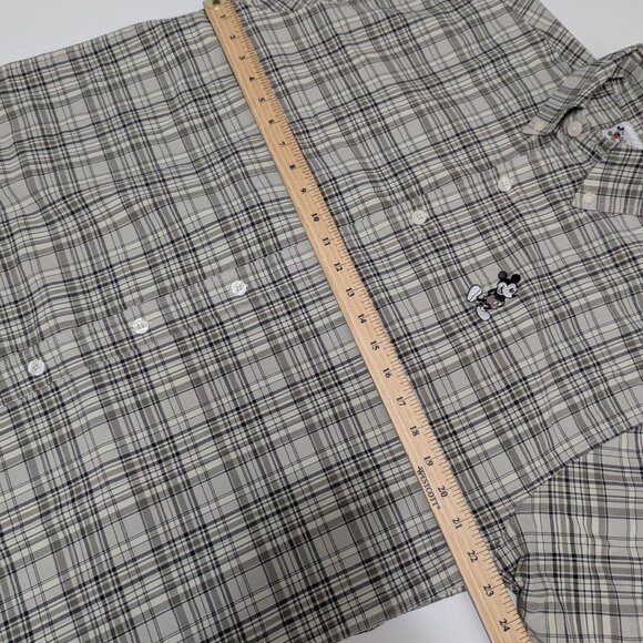 Walt Disney World Short Sleeve Button Down Men's Plaid Shirt - Size M - Picture 9 of 10